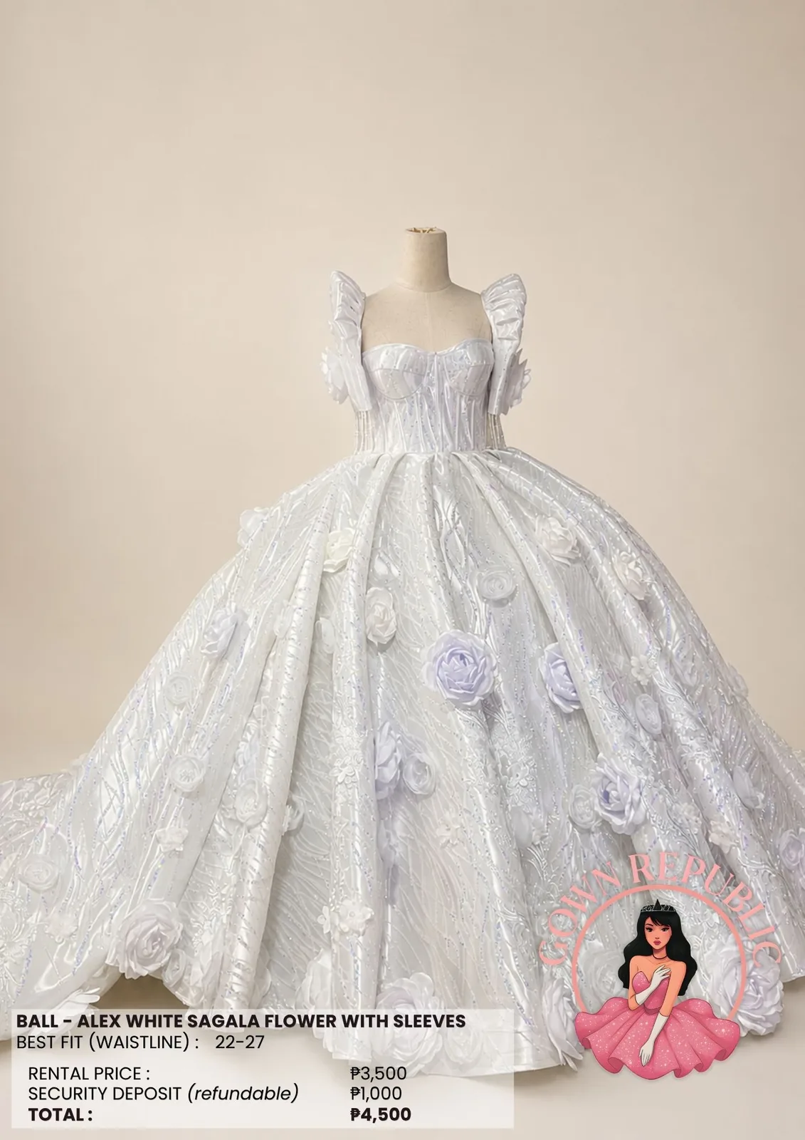 Ball Gowns: White 294